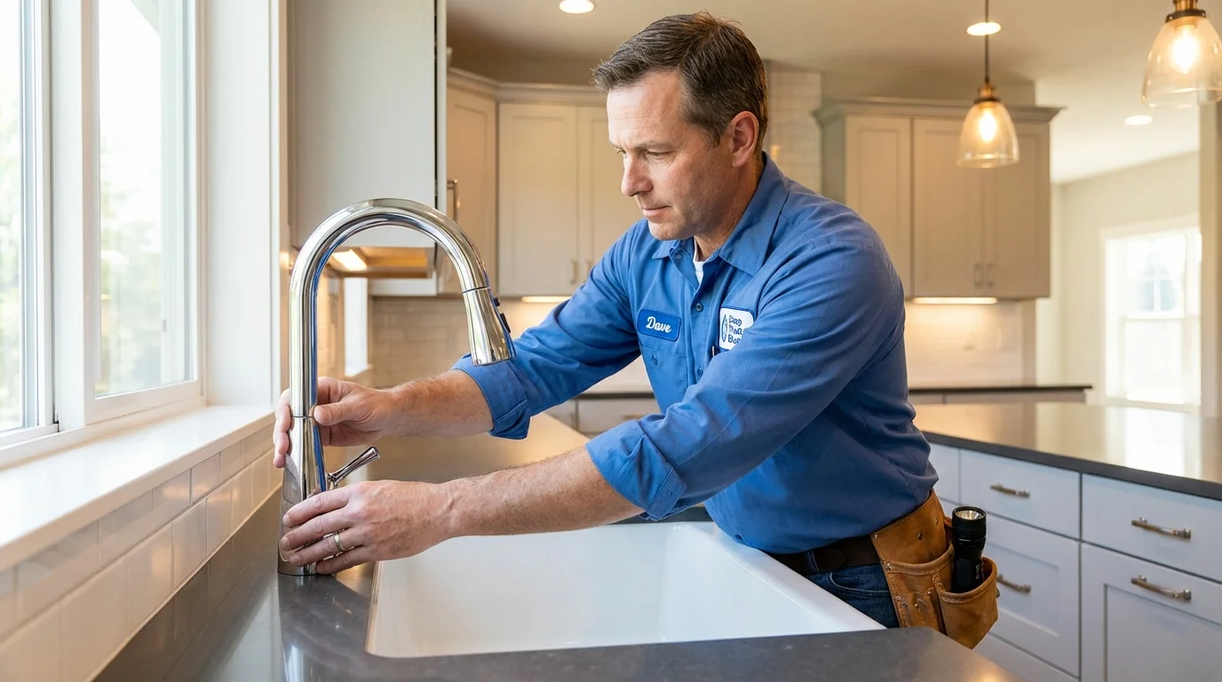 Kitchen faucet installation by Johns Plumbing LLC in Sun City Center